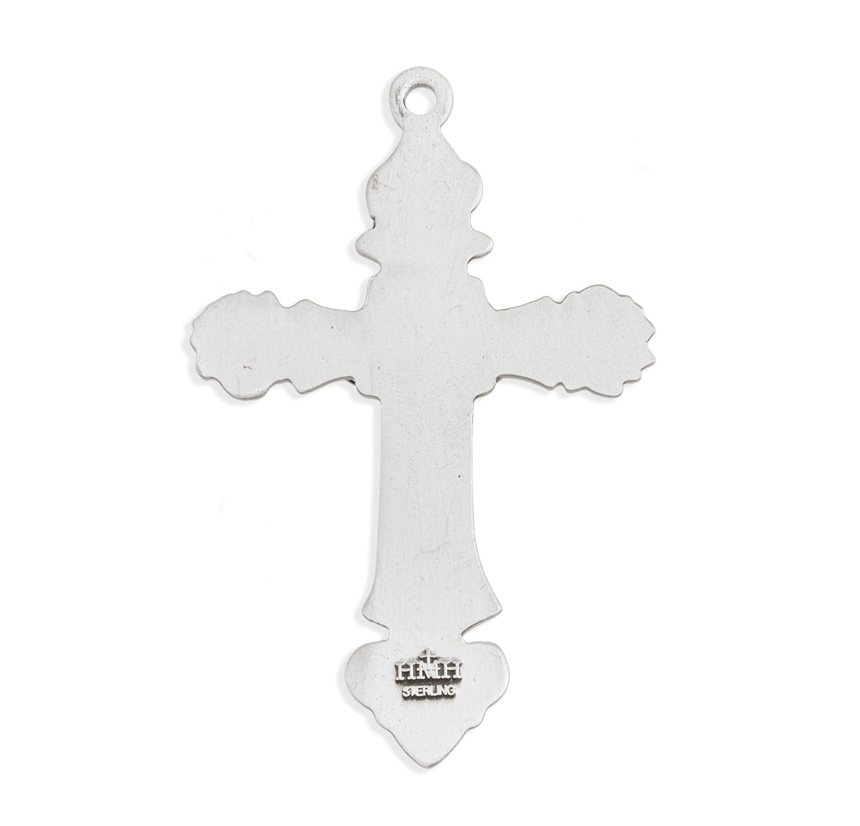Sterling Silver Filigree Scroll Relief Design Crucifix Necklace | .925 Silver