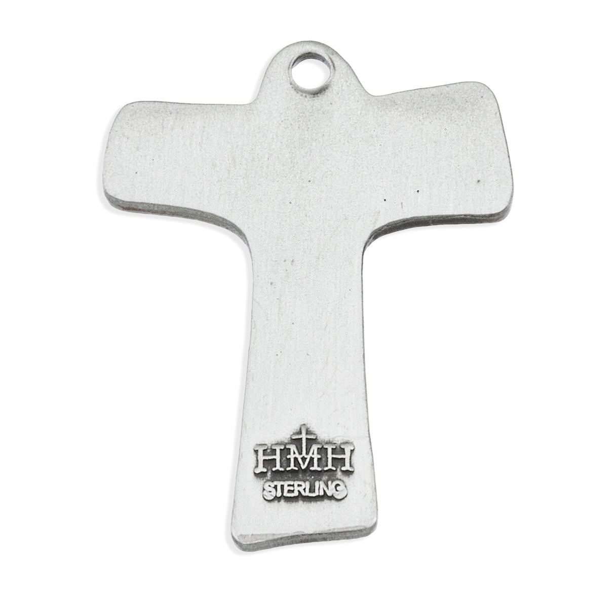 Saint Francis of Assisi "Tau" Sterling Silver Cross Medal Pendant with Chain | .925 Silver