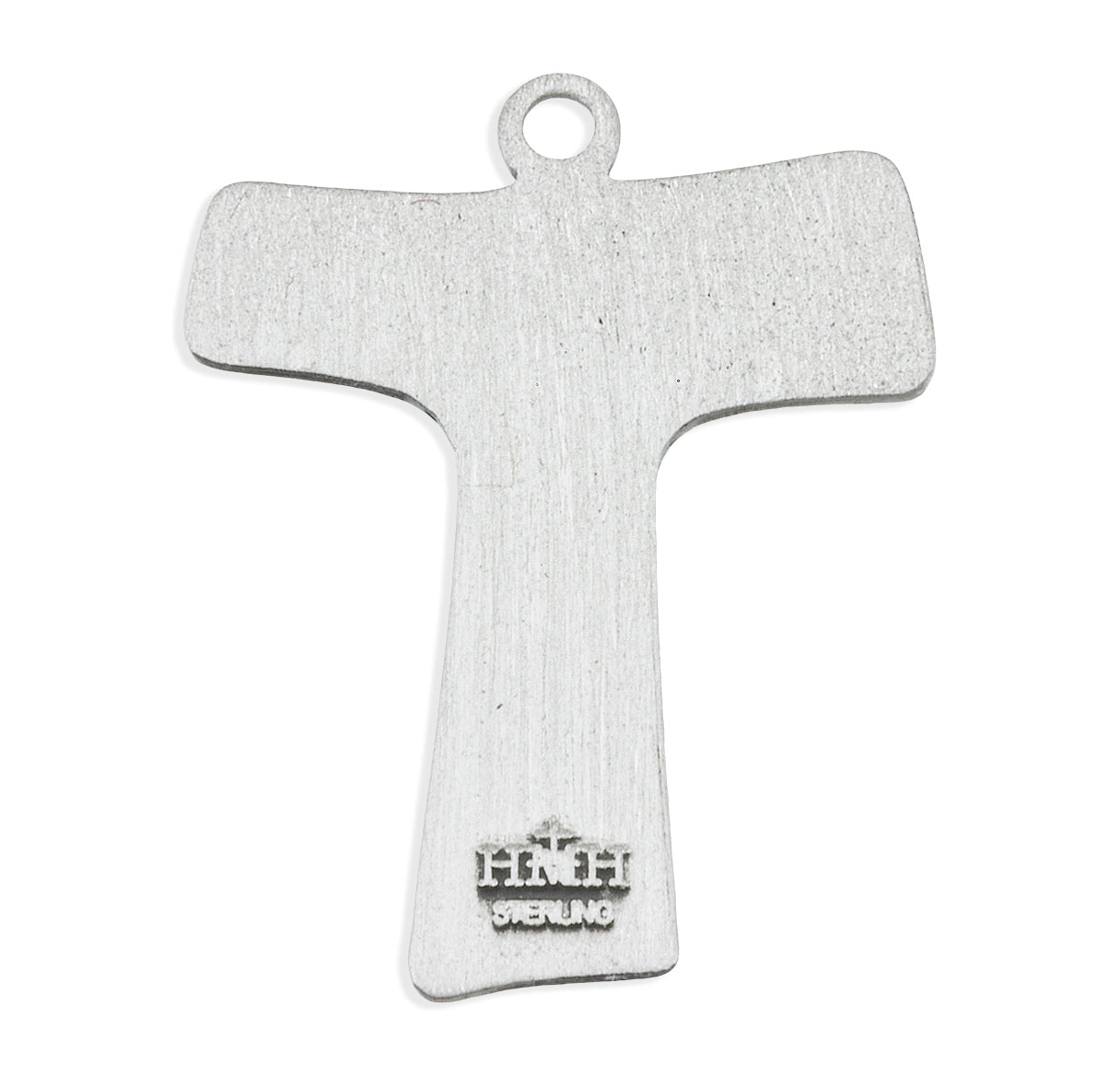 Saint Francis of Assisi "Tau" Sterling Silver Cross Medal Pendant with Chain | .925 Silver