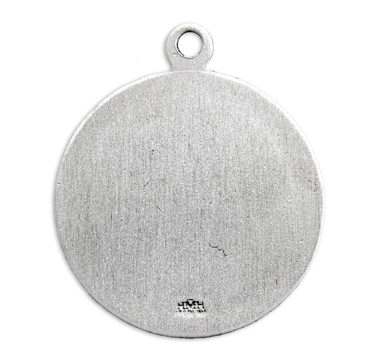 Saint Michael the Archangel Slaying Demon Round Sterling Silver Military Medal Pendant with Chain | .925 Silver