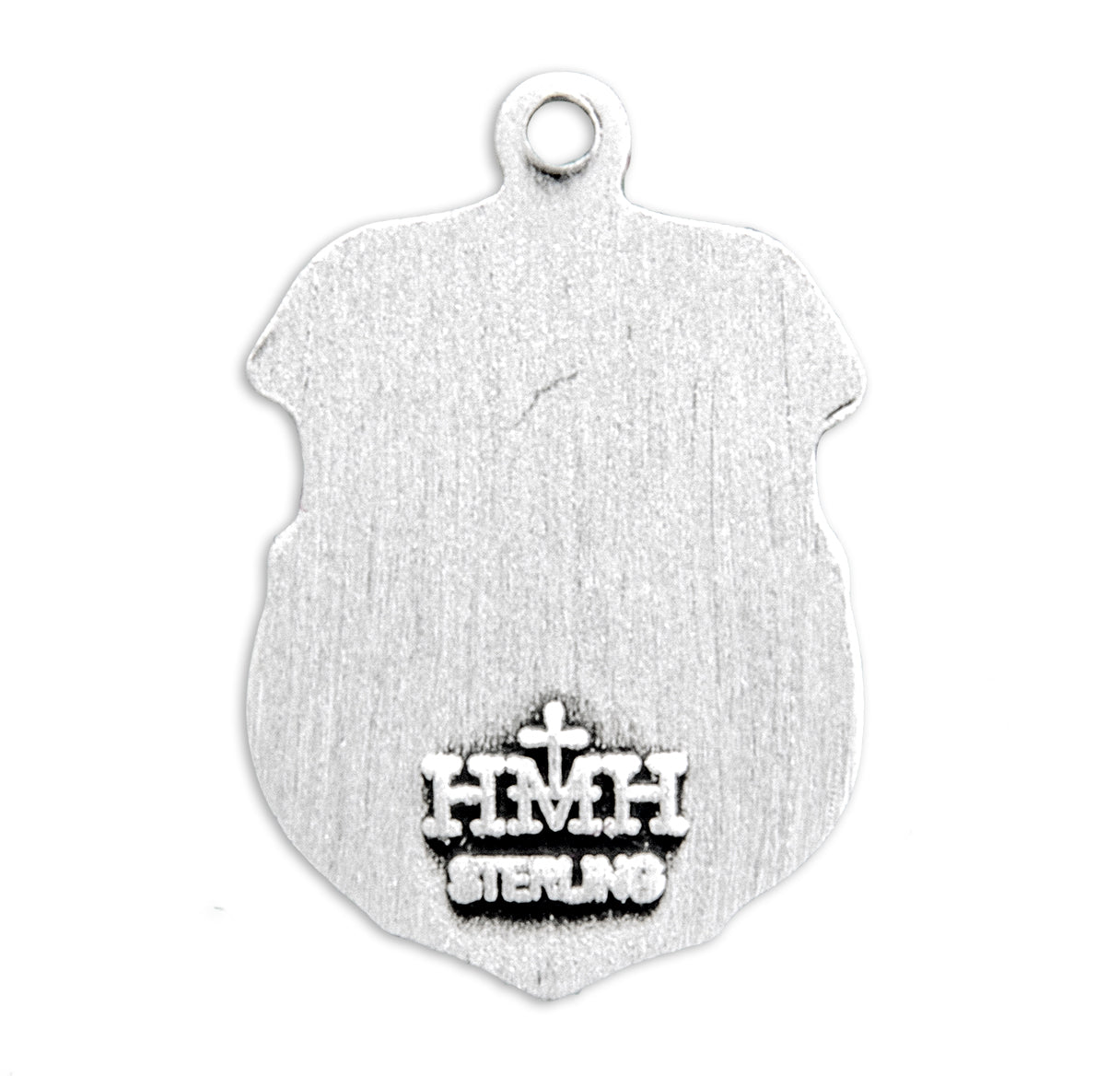 Saint Michael the Archangel Slaying Demon Sterling Silver Badge Medal Pendant with Chain | .925 Silver