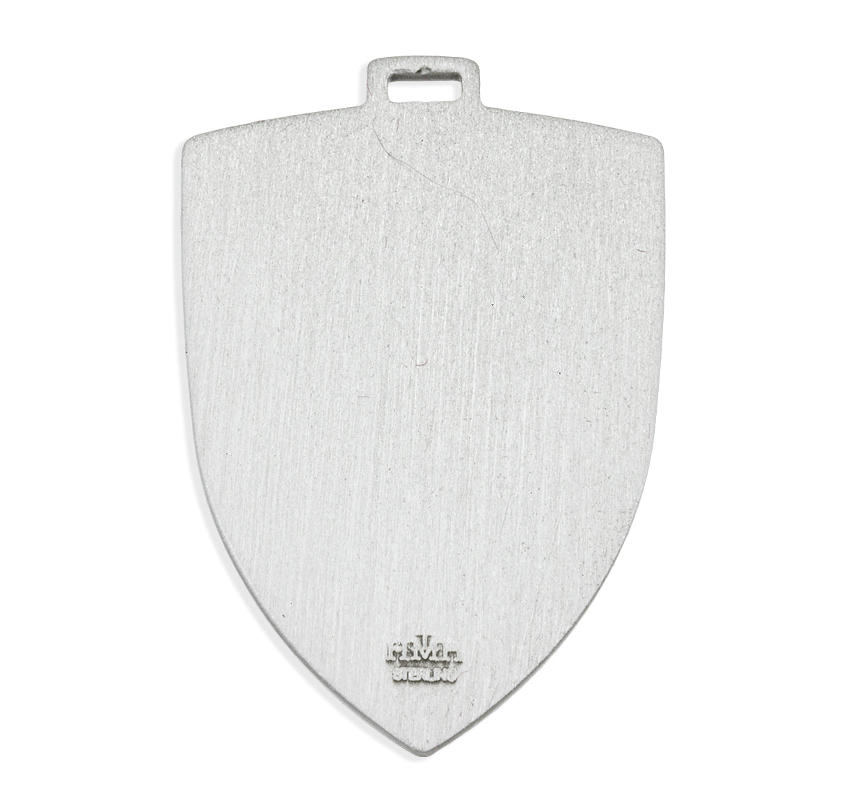 Saint Michael the Archangel Slaying Demon Sterling Silver Shield Medal Pendant with Chain | .925 Silver