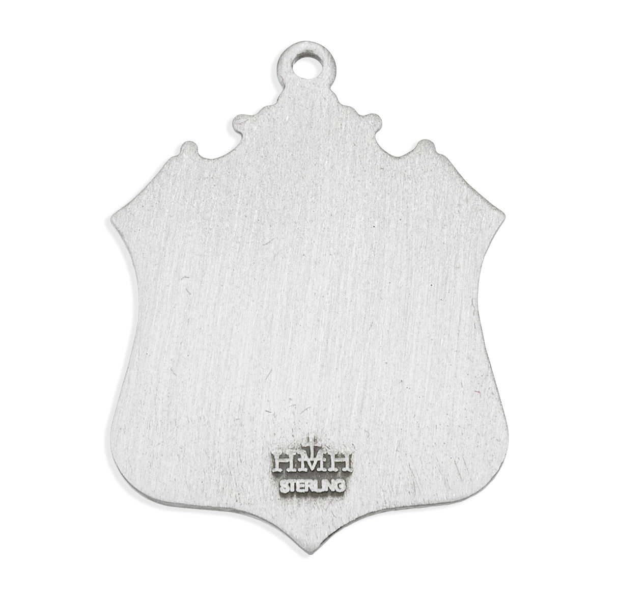 Saint Michael the Archangel Slaying Demon Sterling Silver Shield Medal Pendant with Chain | .925 Silver