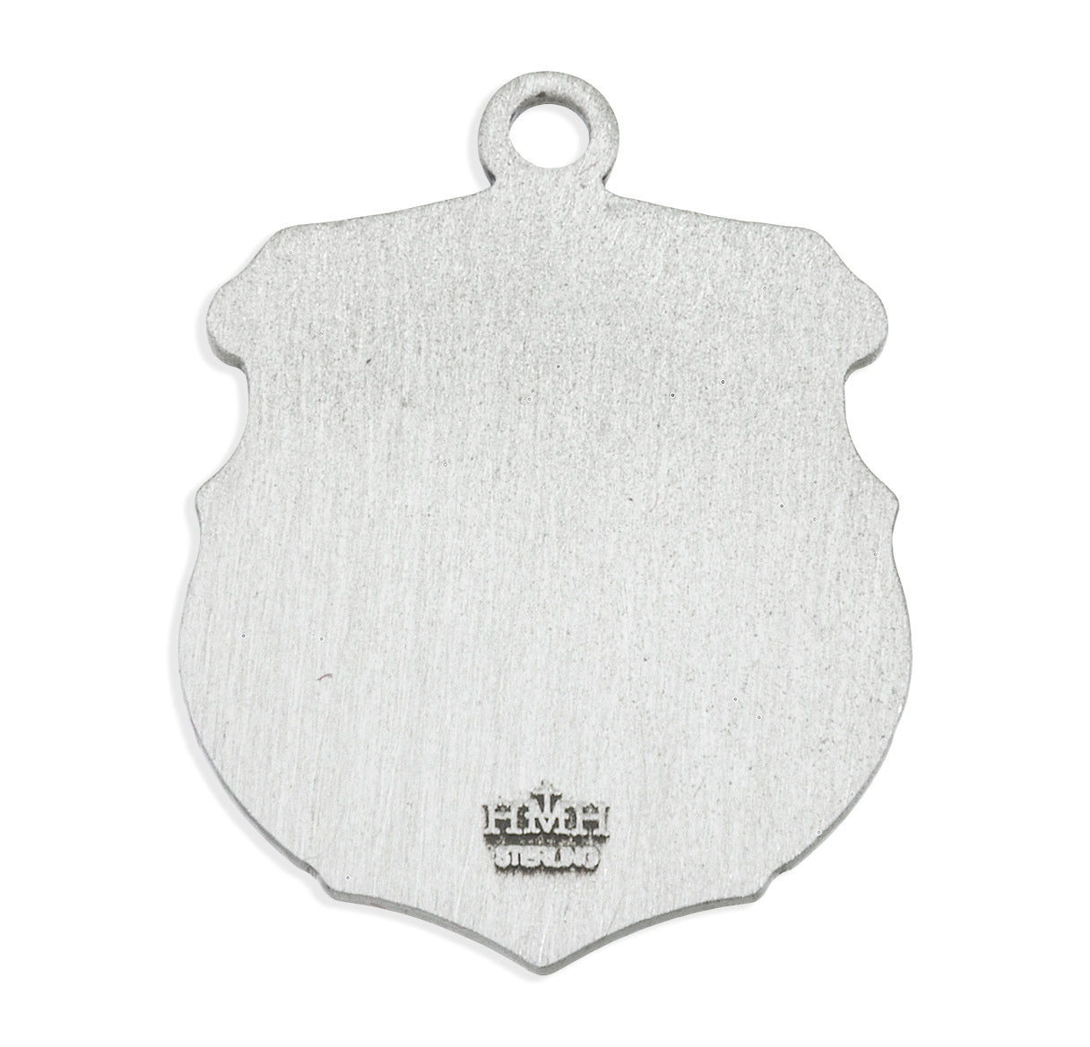 Saint Michael the Archangel Slaying Demon Sterling Silver Badge Medal Pendant with Chain | .925 Silver