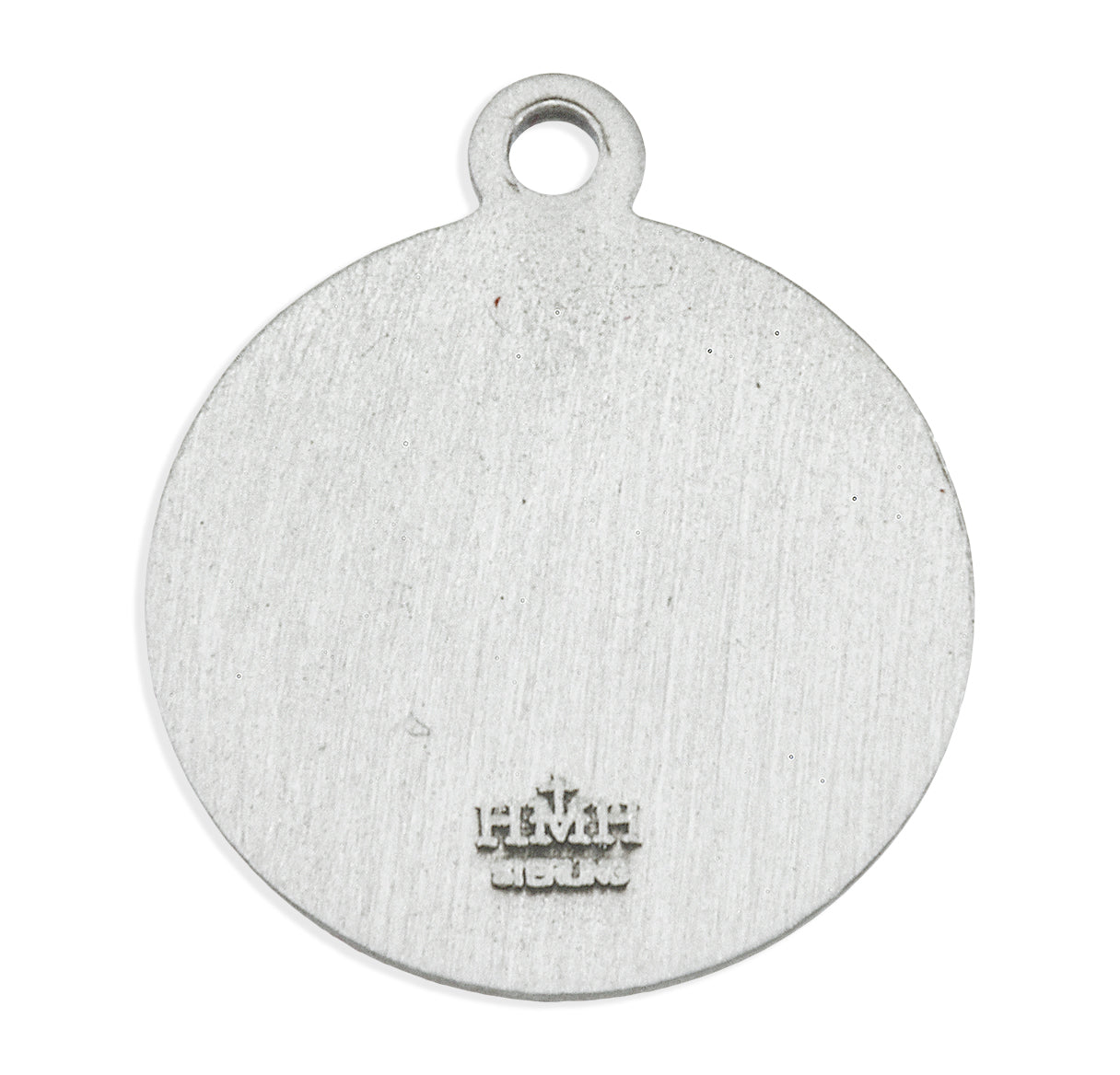 Saint Michael the Archangel Slaying Demon Round Sterling Silver Medal Pendant with Chain | .925 Silver