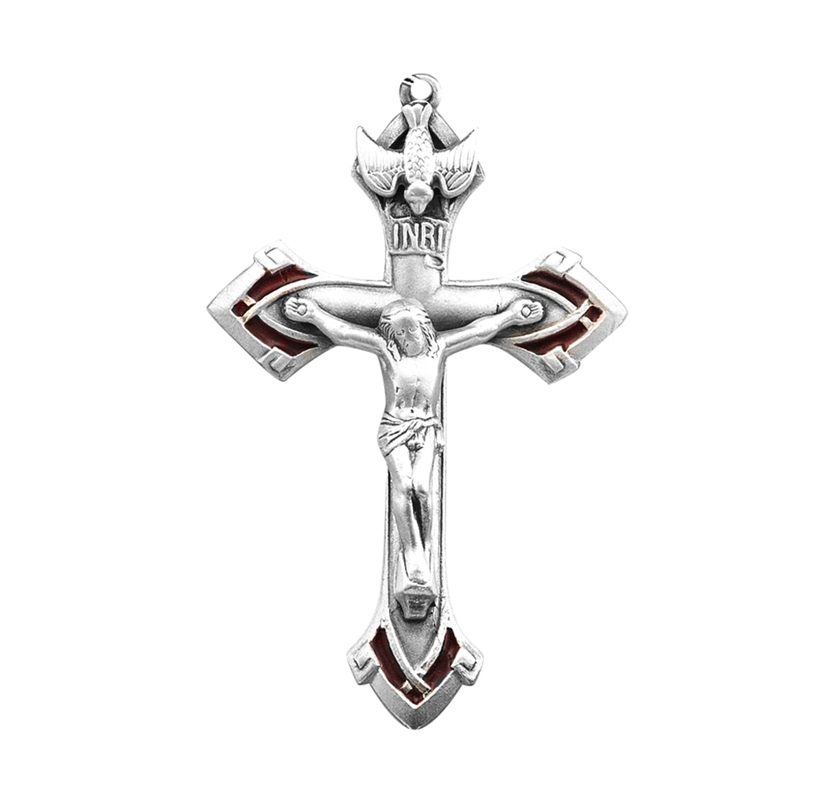 Holy Spirit Sterling Silver Crucifix Necklace | .925 Silver