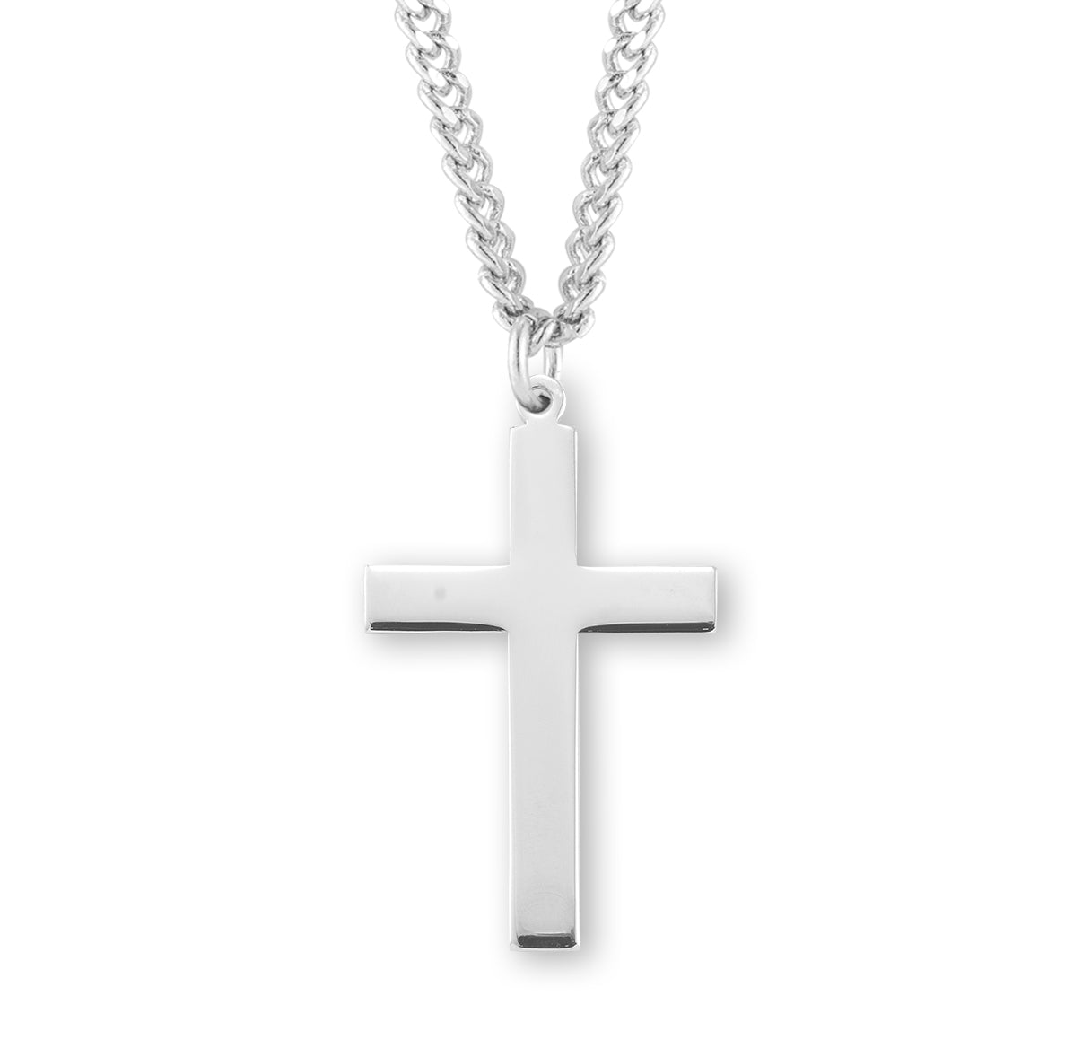 Sterling Silver Plain Cross Necklace | .925 Silver