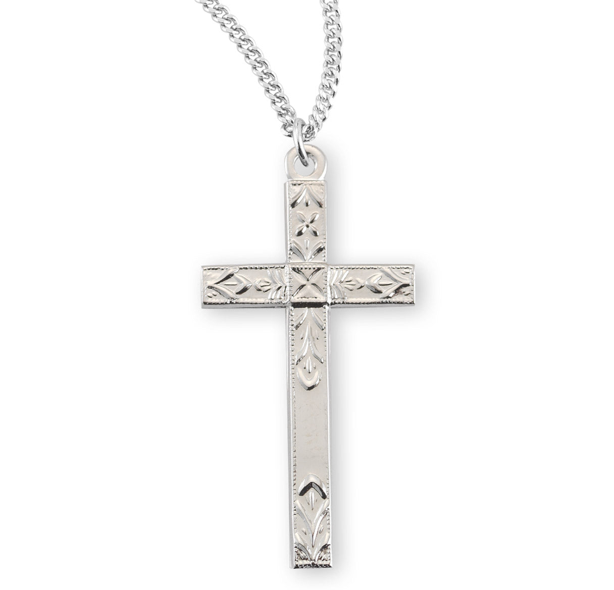 Sterling Silver Finely Detailed Cross Necklace | .925 Silver