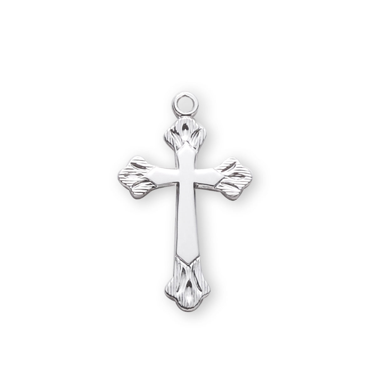 Sterling Silver Flare Tipped Cross Necklace | .925 Silver