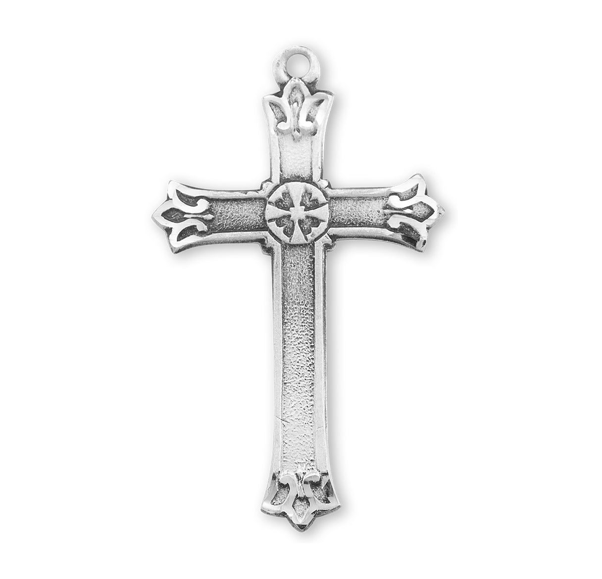 Sterling Silver Flared Tip Designed Cross Necklace | .925 Silver