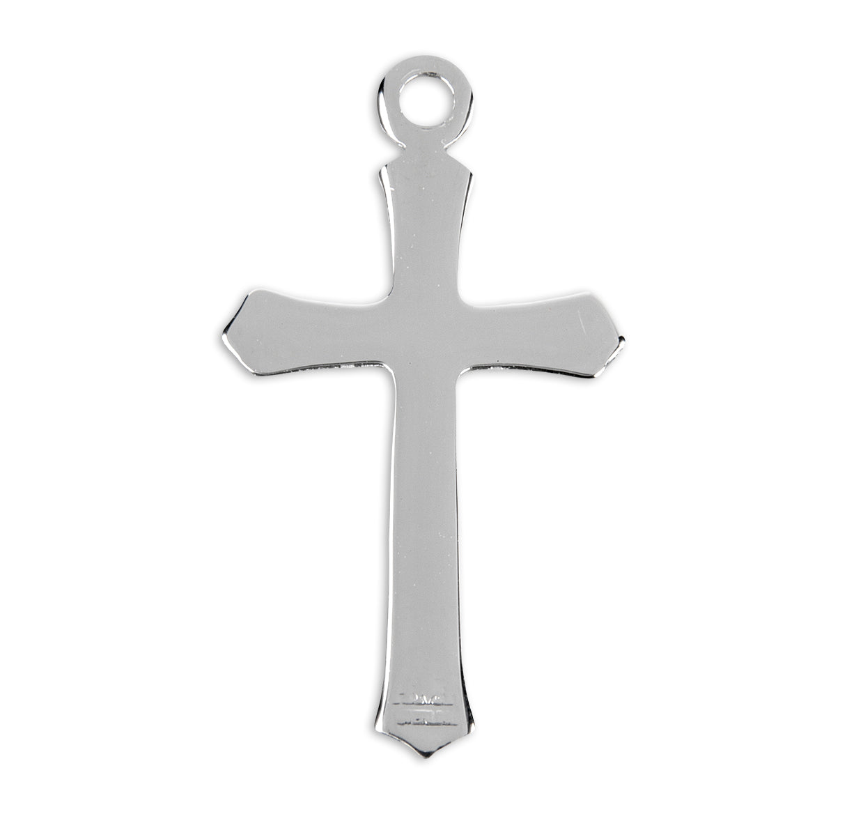 Sterling Silver Flower Tipped Cross Necklace | .925 Silver