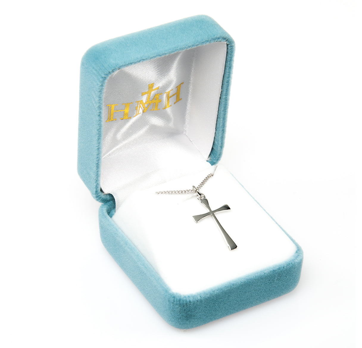 Sterling Silver Tapered End Cross Necklace | .925 Silver