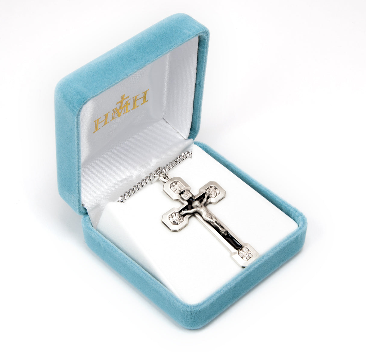 Four Evangelists Sterling Silver Crucifix Necklace | .925 Silver