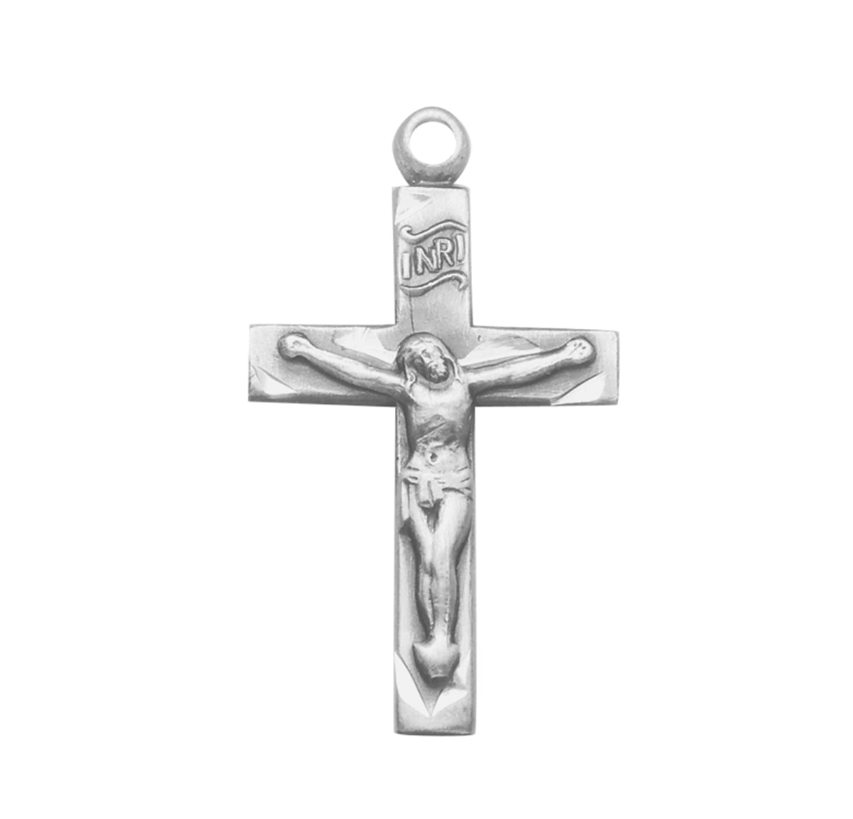 Basic Narrow Sterling Silver Crucifix Necklace | .925 Silver