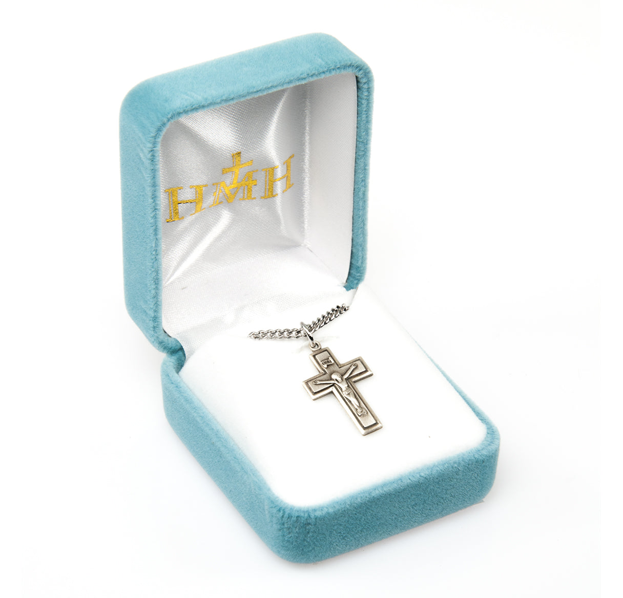 Sterling Silver Wide Crucifix Necklace | .925 Silver