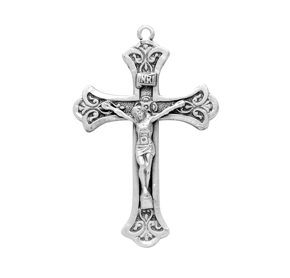 Fine Flared Sterling Silver Crucifix Necklace | .925 Silver