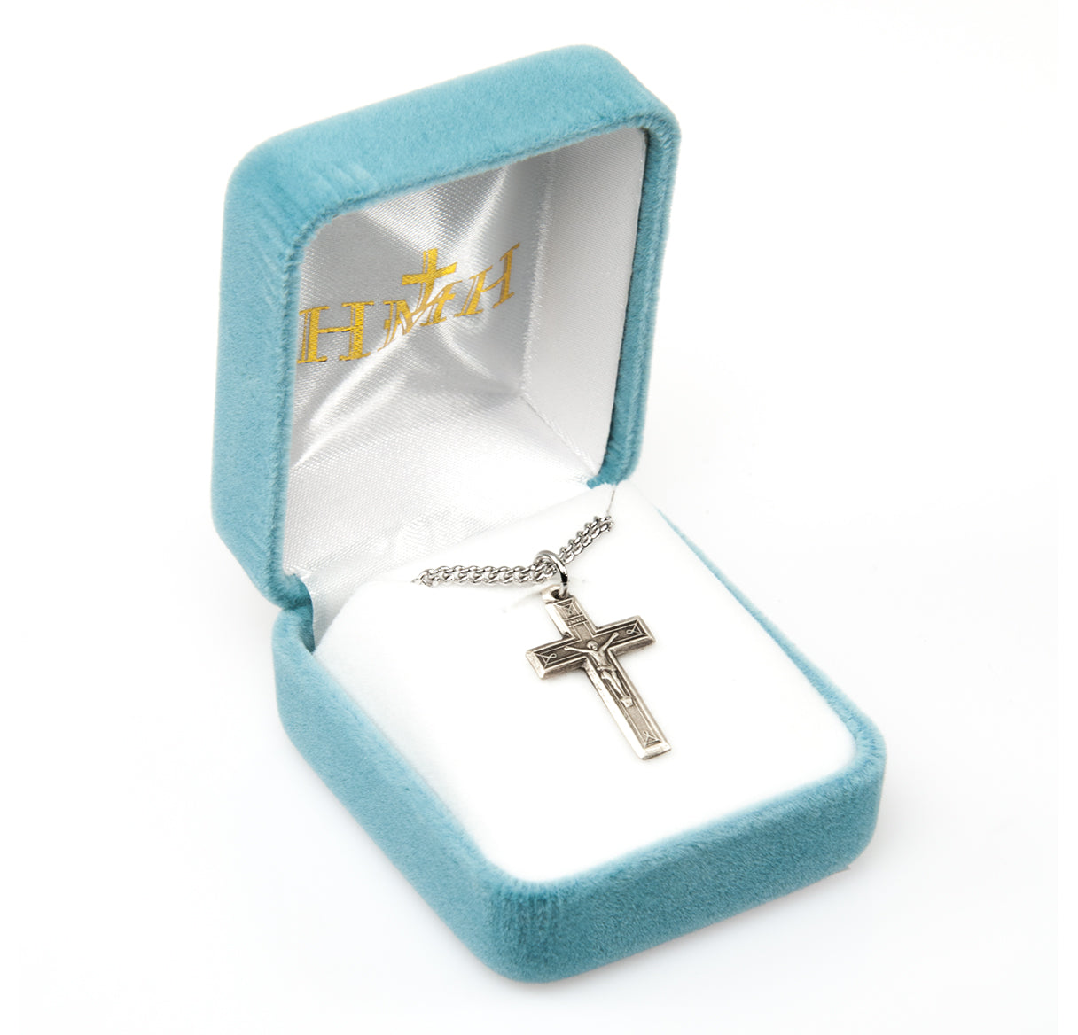 Engraved Sterling Silver Crucifix Necklace | .925 Silver