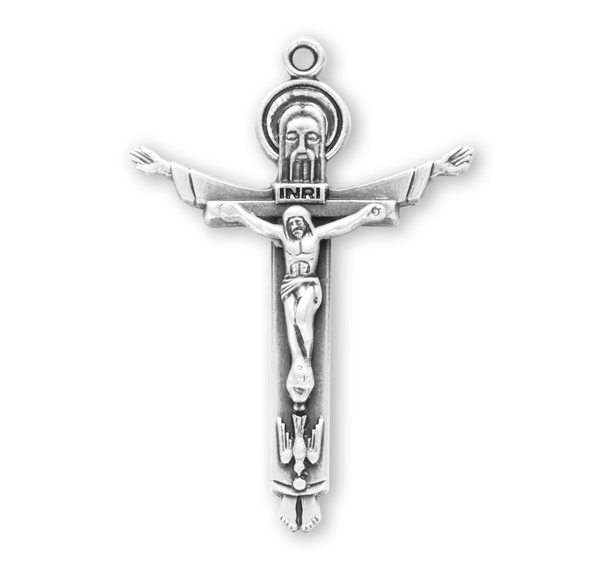 Sterling Silver Holy Trinity Crucifix Necklace | .925 Silver
