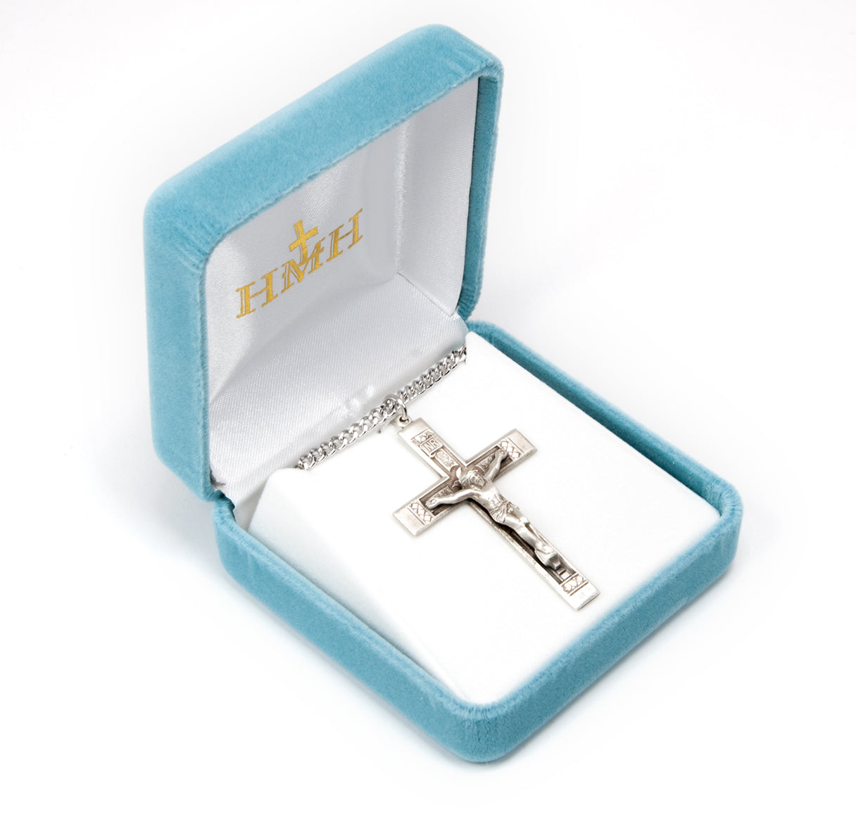 Sterling Silver Detailed Crucifix Necklace | .925 Silver