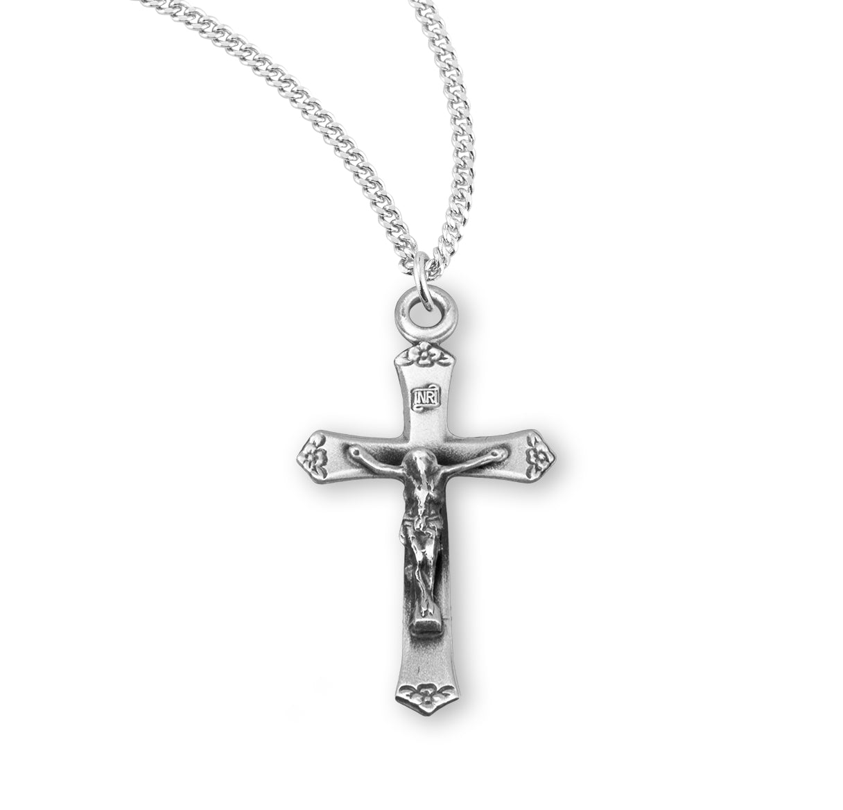 Plain Sterling Silver Crucifix Necklace | .925 Silver