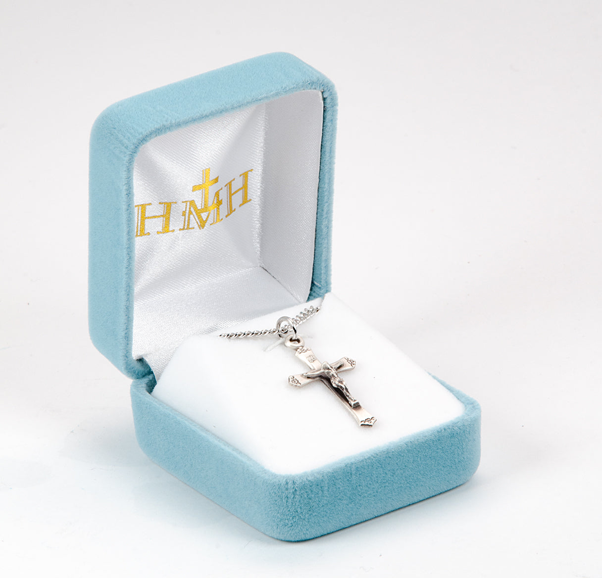 Plain Sterling Silver Crucifix Necklace | .925 Silver