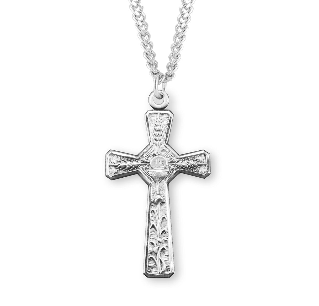 Sterling Silver Eucharist Cross Necklace | .925 Silver
