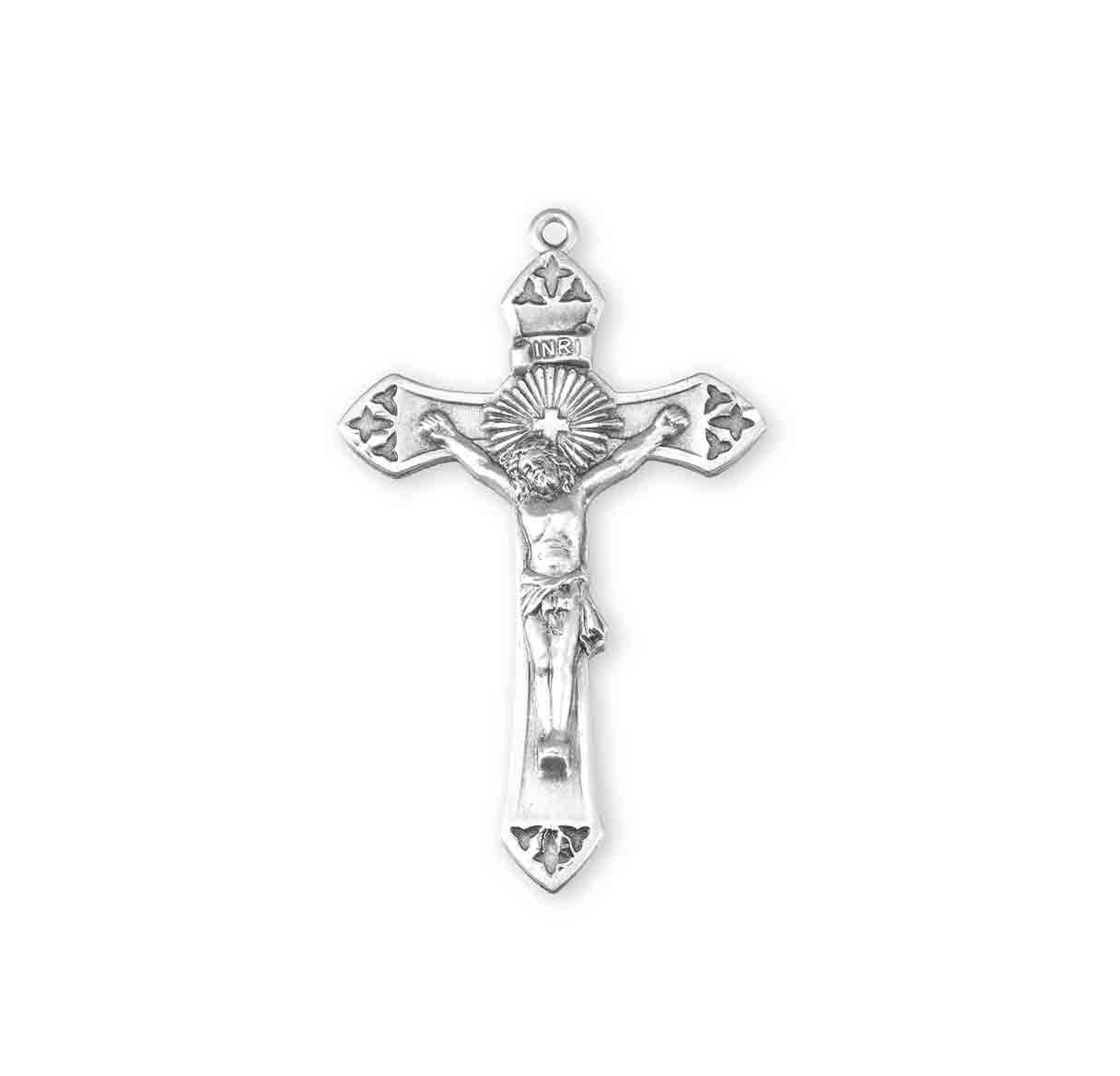 Cross Burst Sterling Silver Crucifix Necklace | .925 Silver