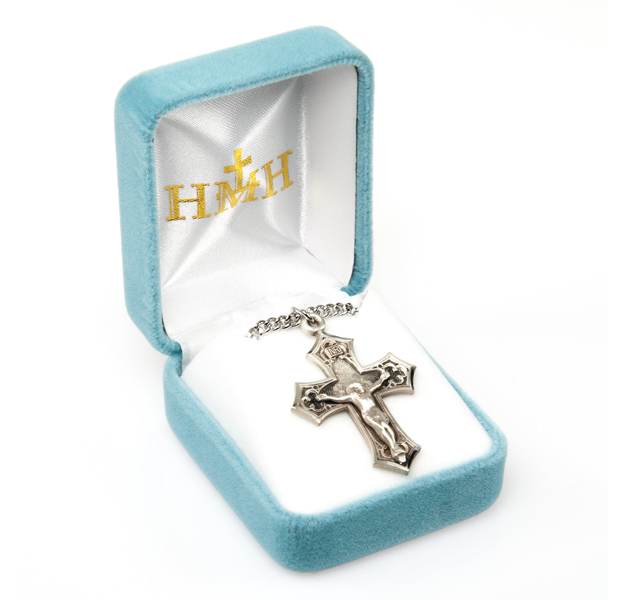 Gothic Style Sterling Silver Crucifix Necklace | .925 Silver