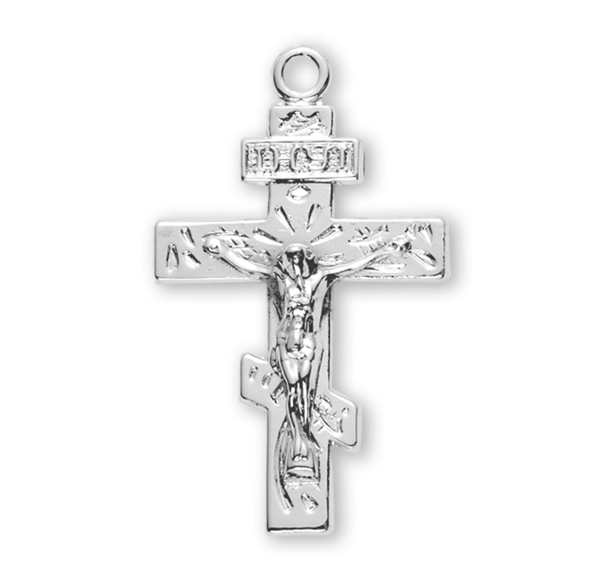 Byzantine Sterling Silver Crucifix Necklace | .925 Silver