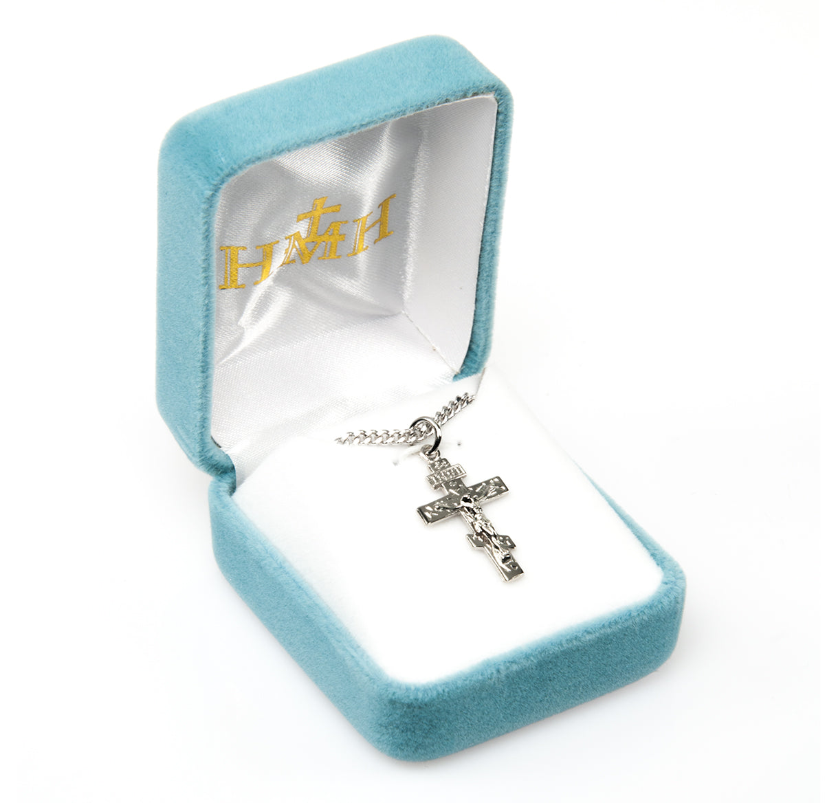 Byzantine Sterling Silver Crucifix Necklace | .925 Silver