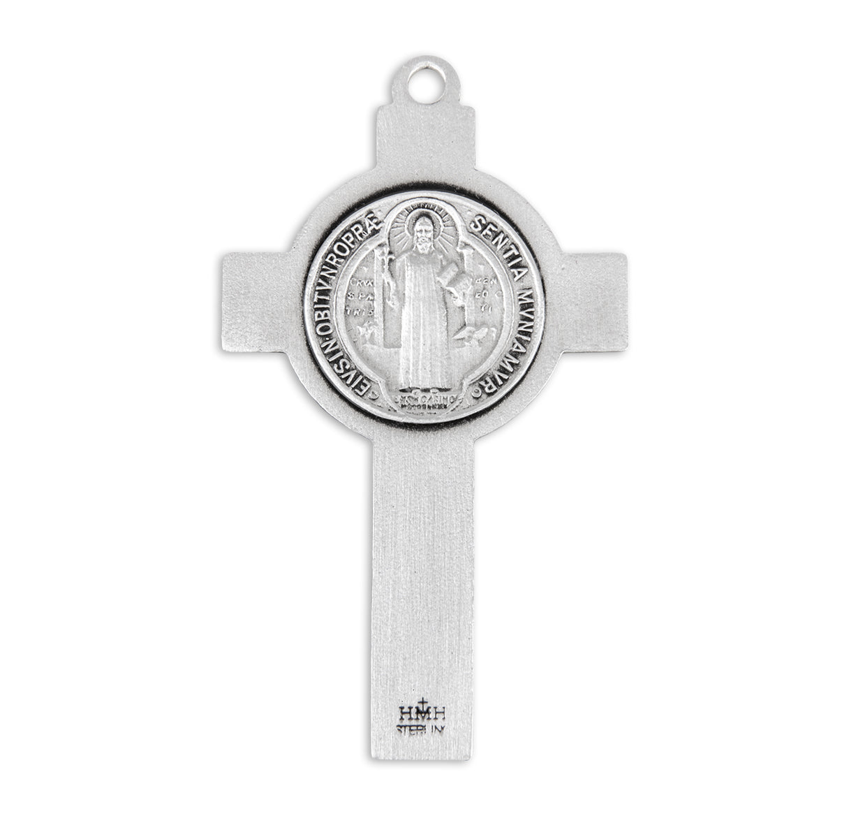 Saint Benedict Jubilee Sterling Silver Medal/Crucifix Necklace | .925 Silver
