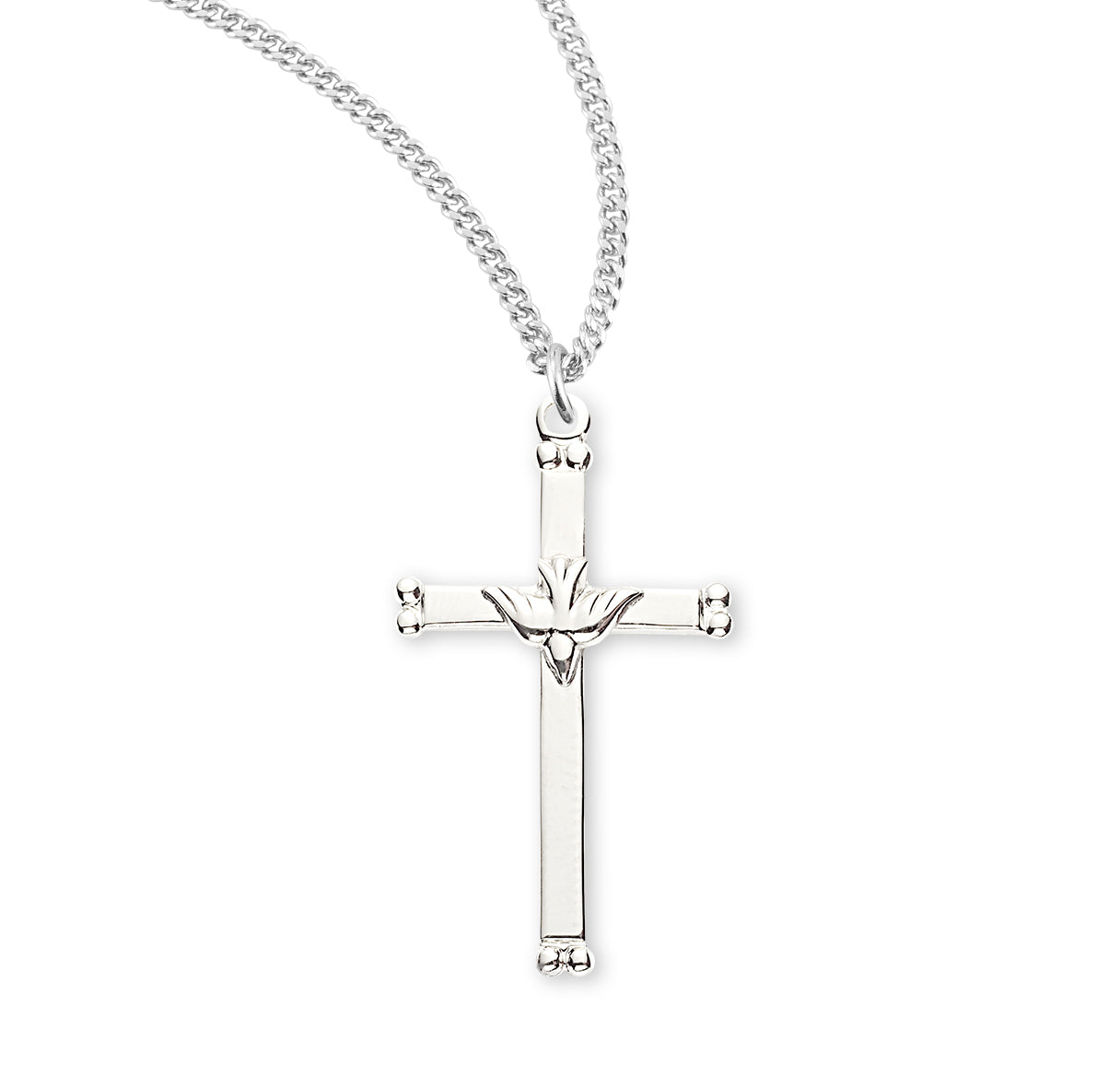 Sterling Silver Holy Spirit Crucifix Necklace | .925 Silver