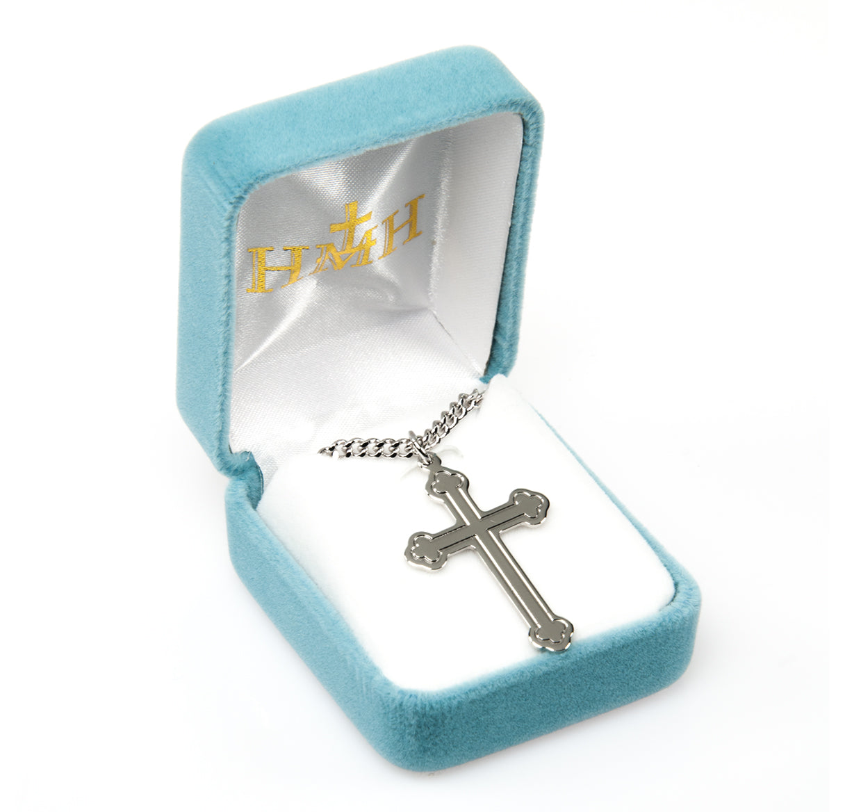 Sterling Silver Fancy Cross Necklace | .925 Silver