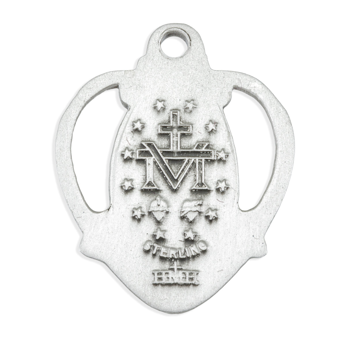 Sterling Silver Miraculous Medal Pendant with Chain | .925 Silver