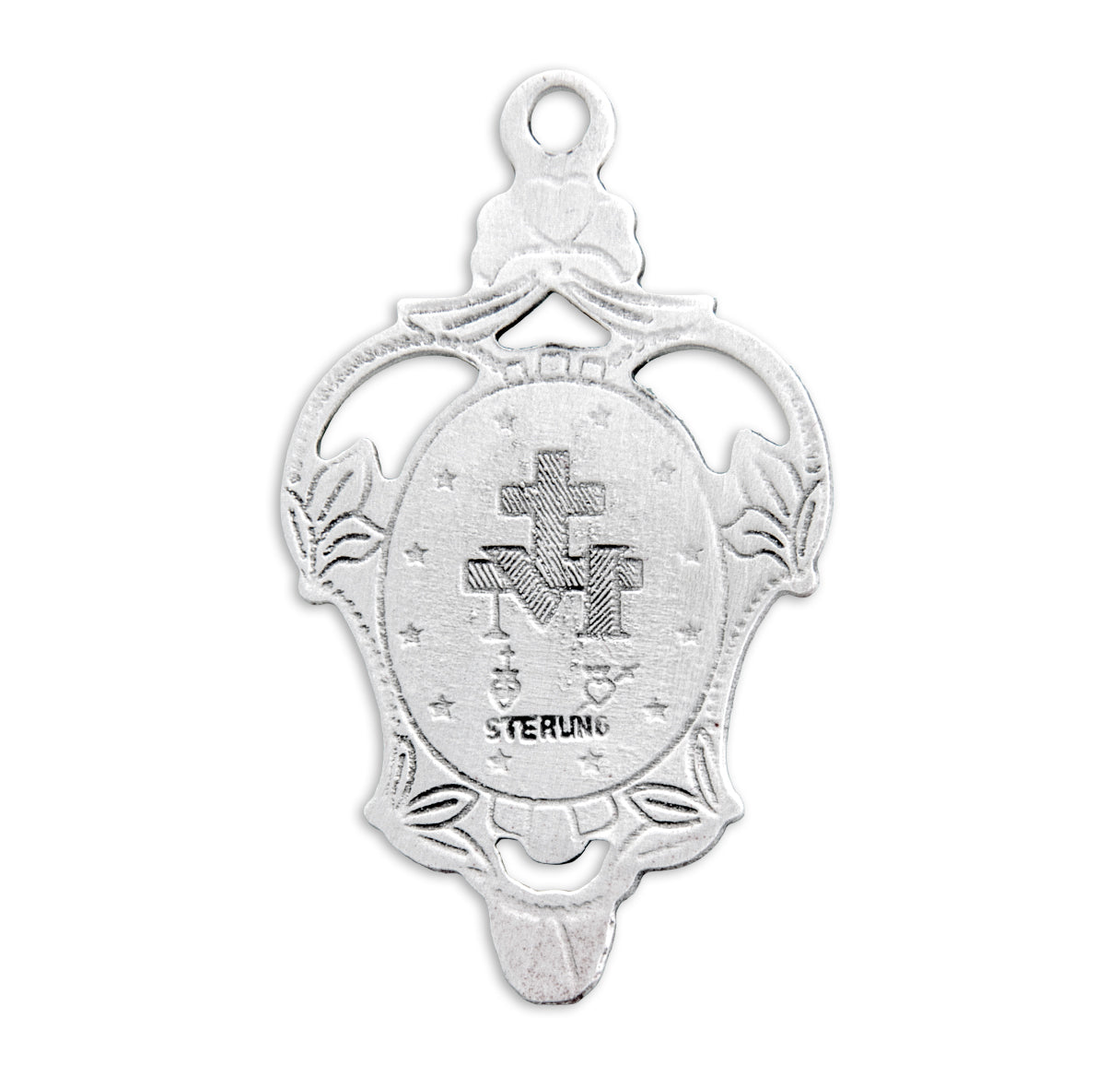 Sterling Silver Medal Pendant with Chain Miraculous Medal Pendant with Chain | .925 Silver