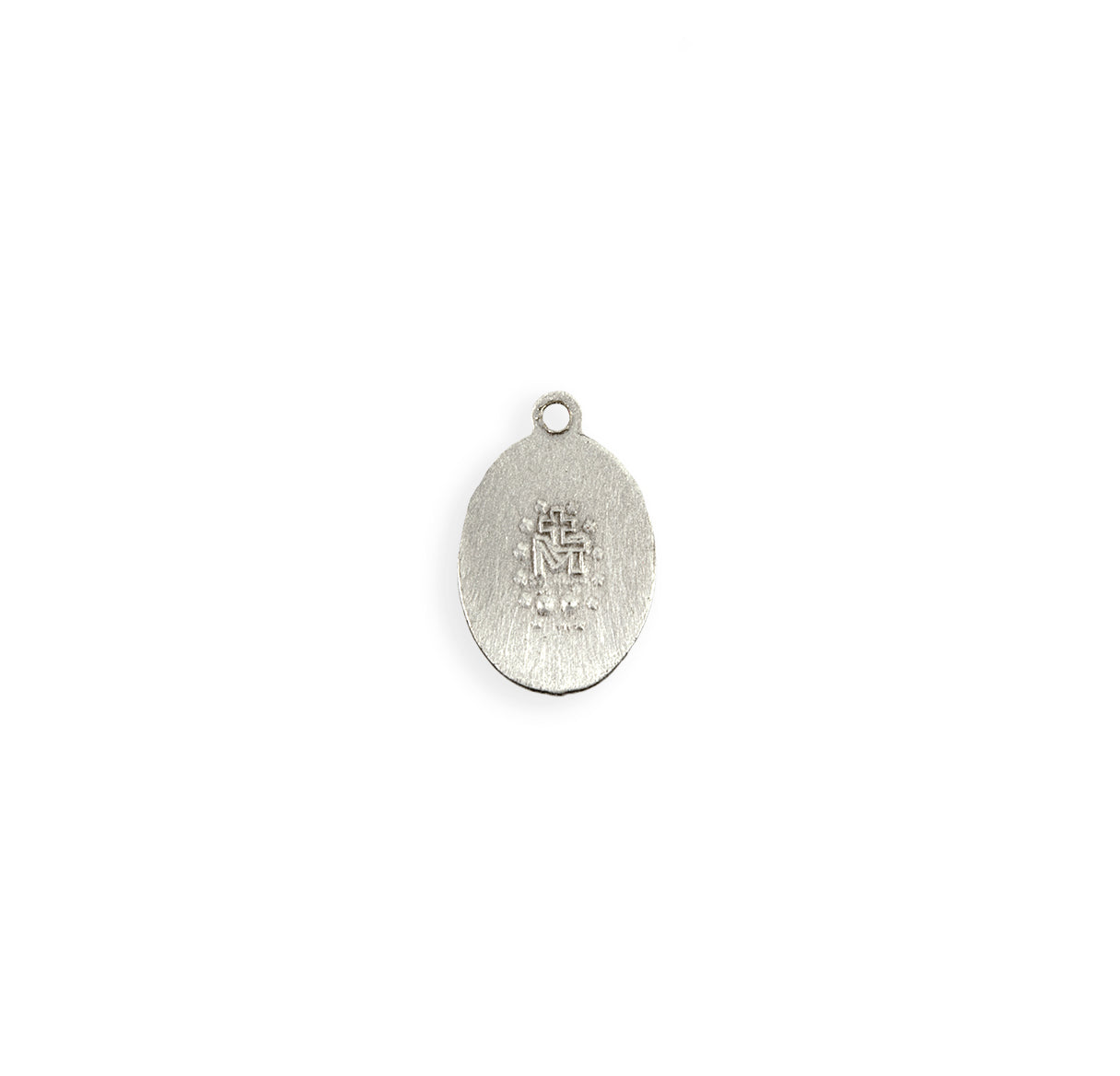 Sterling Silver Oval Miraculous Medal Pendant with Chain | .925 Silver