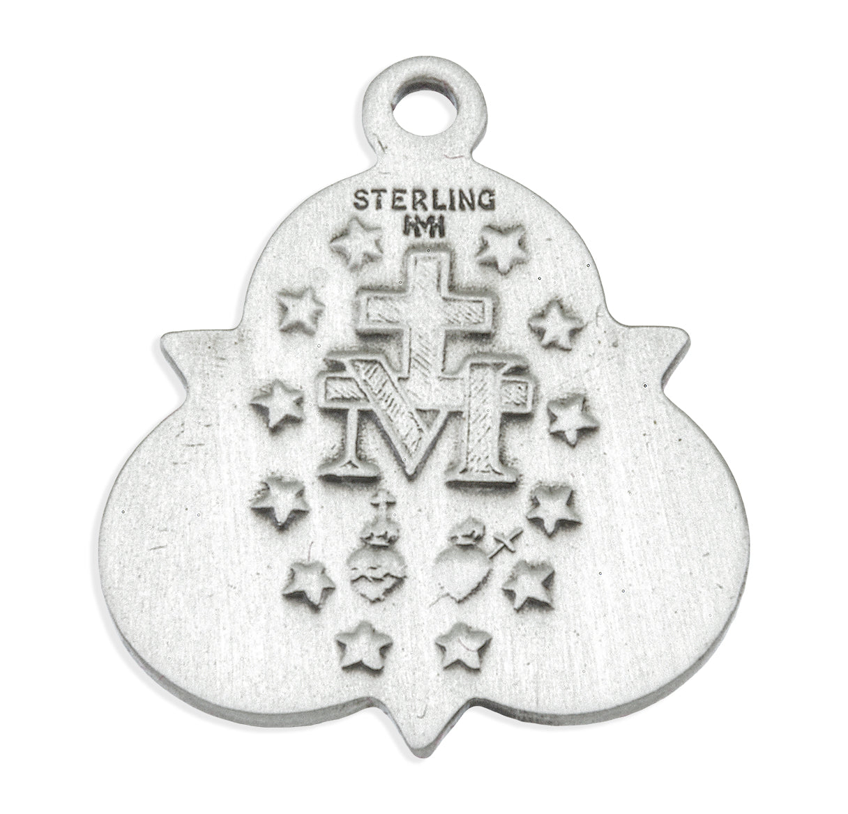 Sterling Silver Miraculous Medal Pendant with Chain | .925 Silver