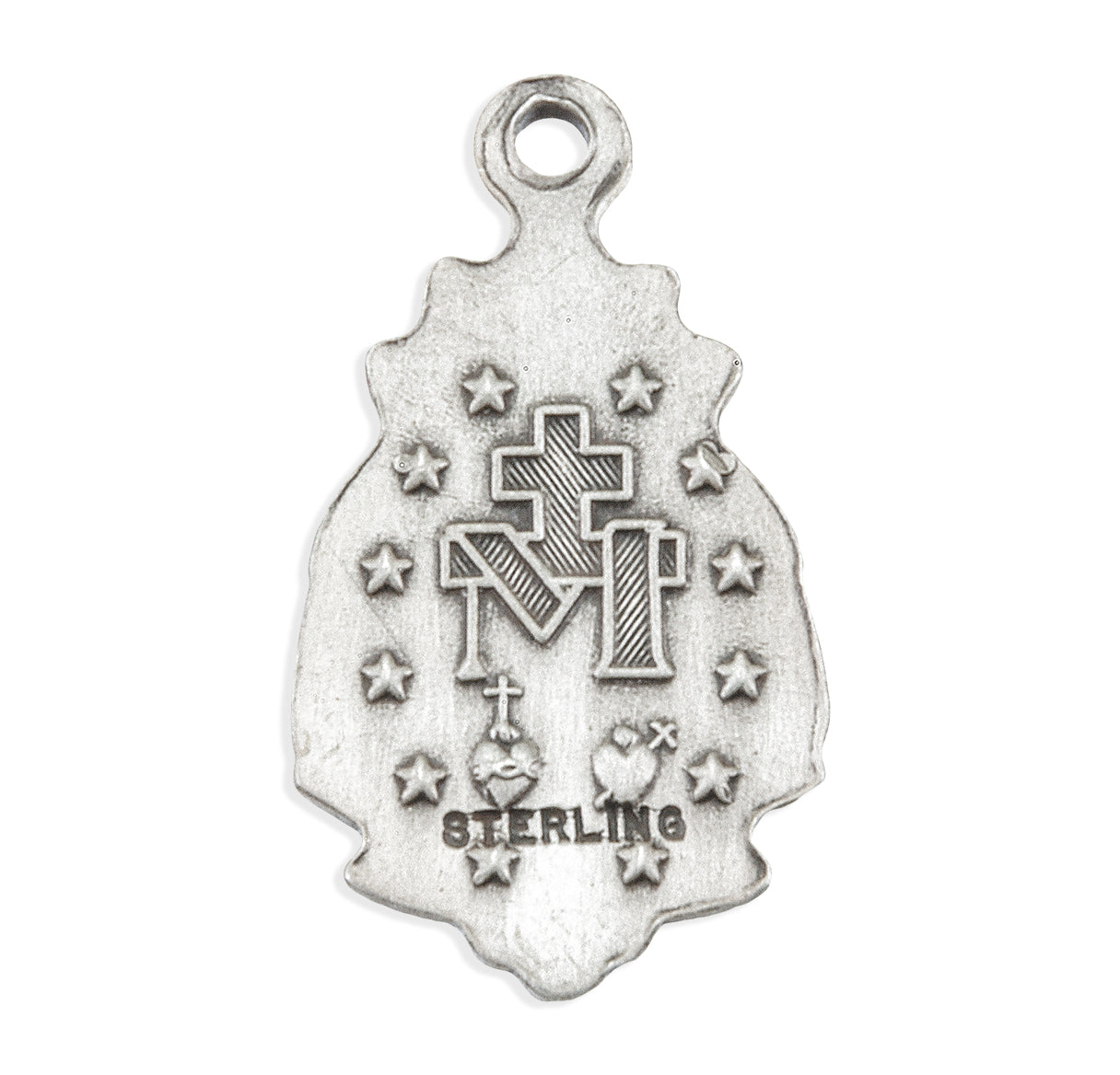 Sterling Silver Miraculous Medal Pendant with Chain | .925 Silver