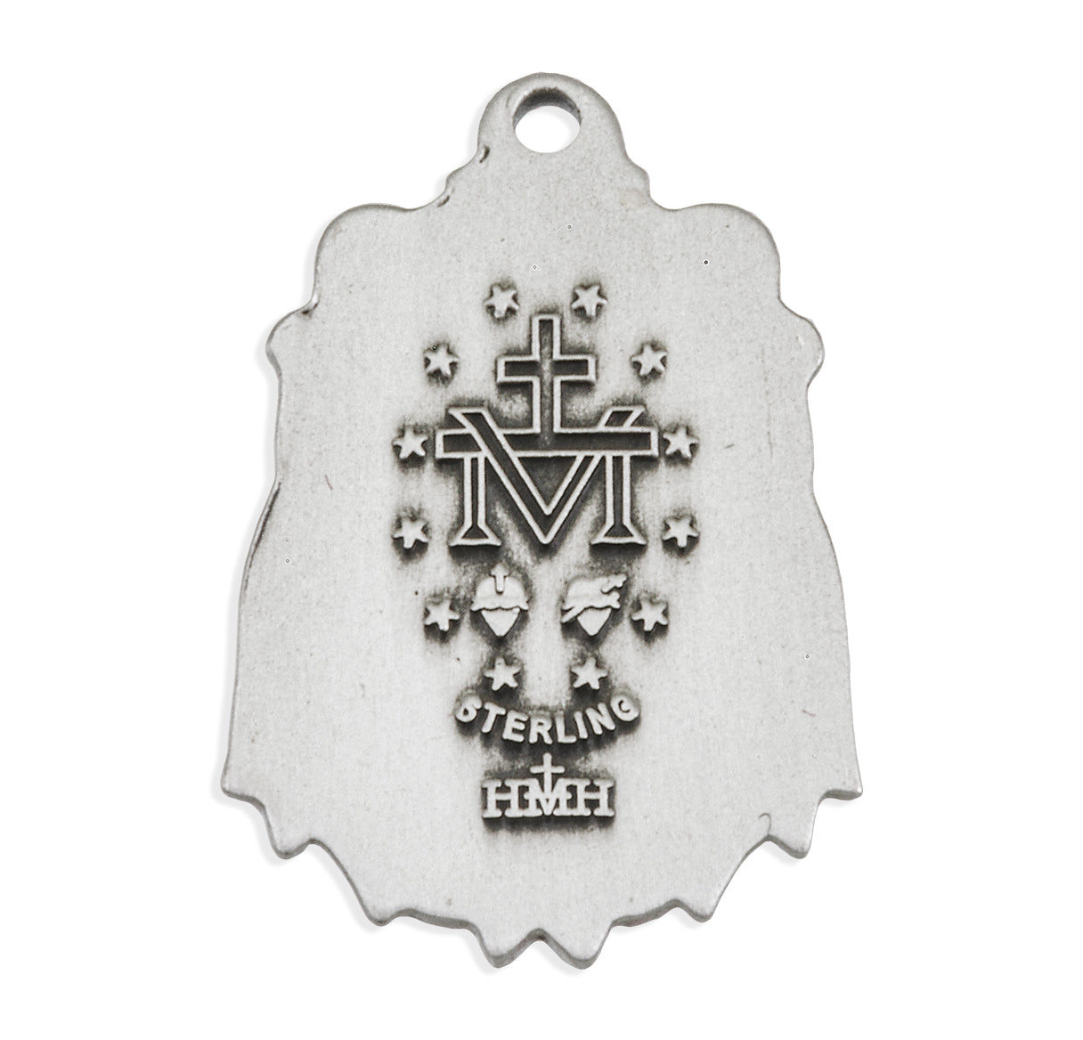 Sterling Silver Miraculous Medal Pendant with Chain | .925 Silver