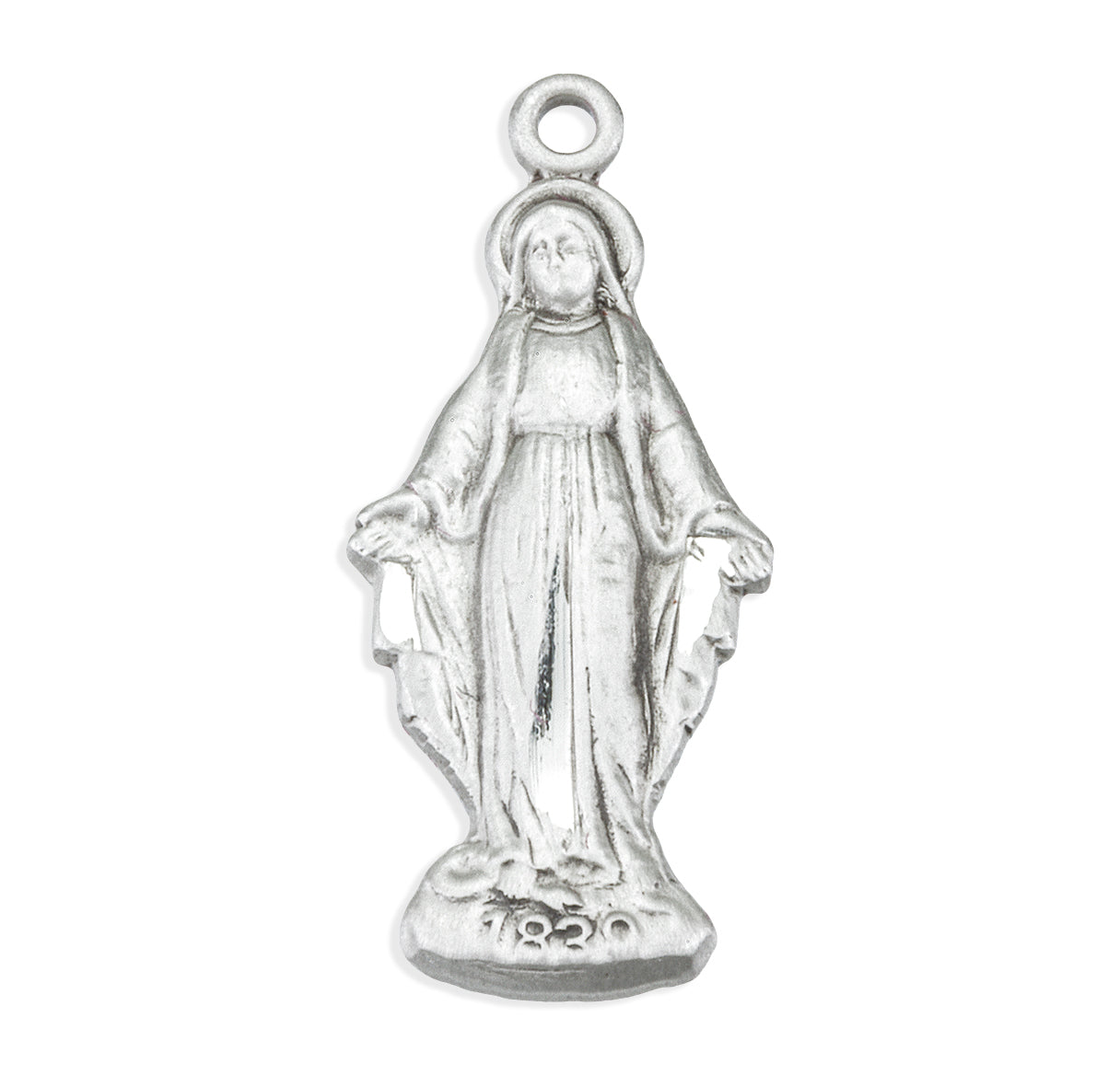 Our Lady of Grace Sterling Silver Medal Pendant with Chain | .925 Silver