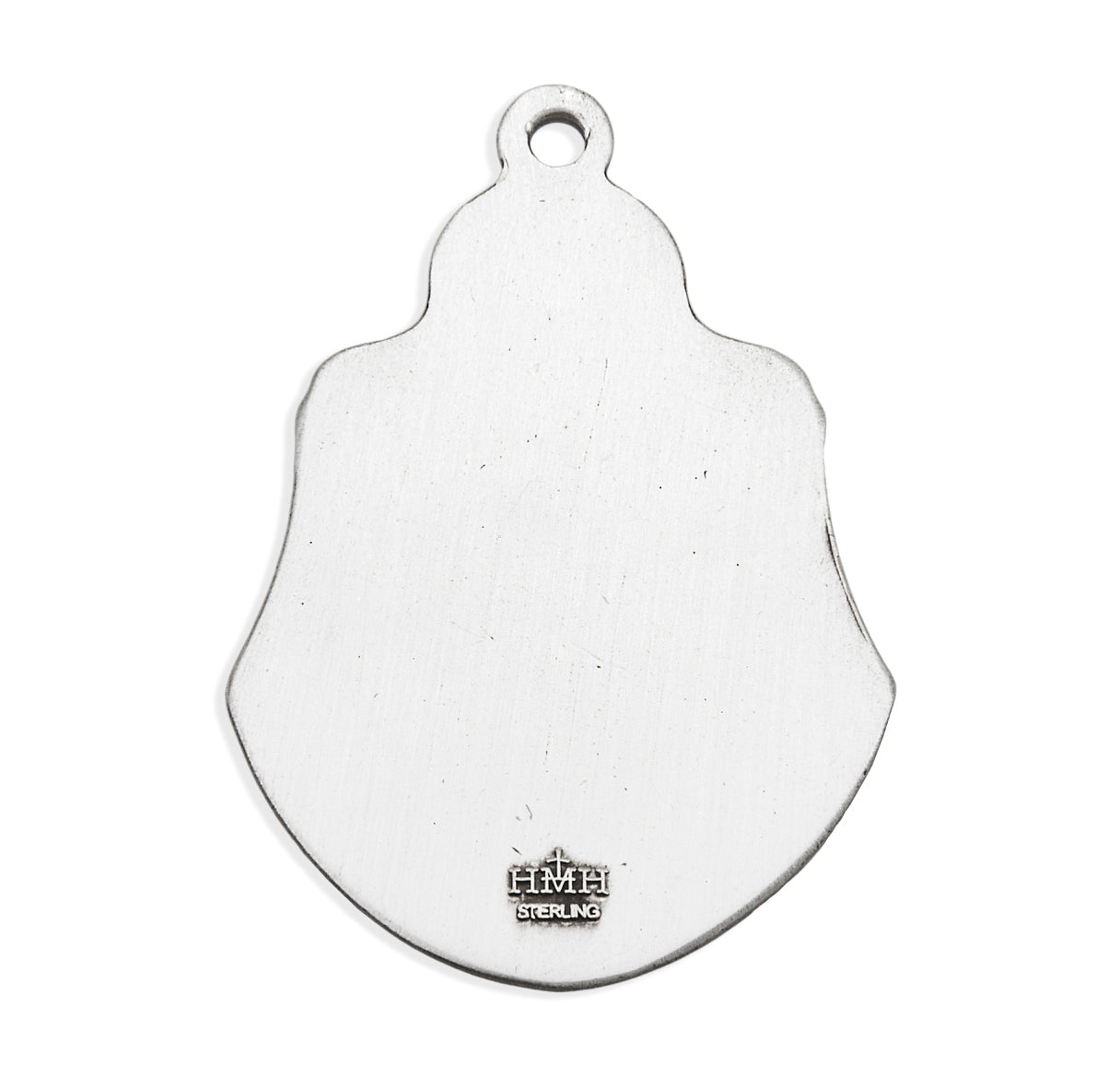 Saint Sebastian "Patron of Athletes" Sterling Silver Badge Shape Medal Pendant with Chain | .925 Silver
