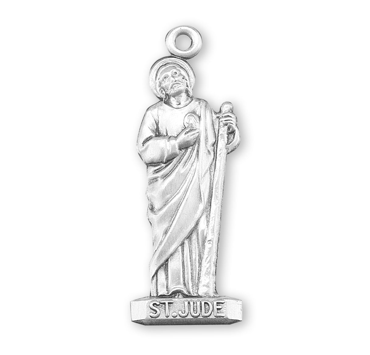 Saint Jude Sterling Silver Medal Pendant with Chain | .925 Silver