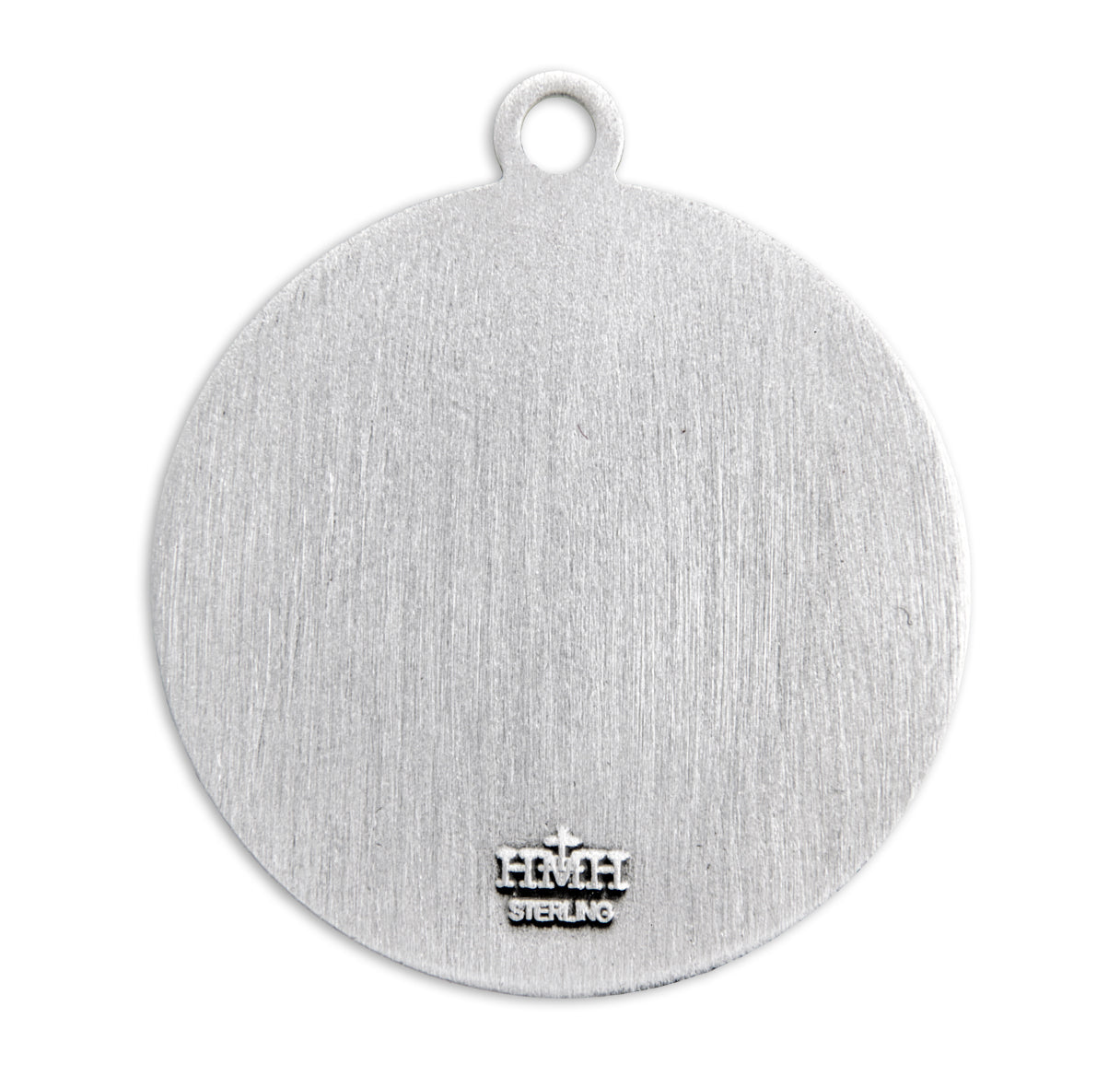 Our Lady of Czestochowa Round Sterling Silver Medal Pendant with Chain | .925 Silver