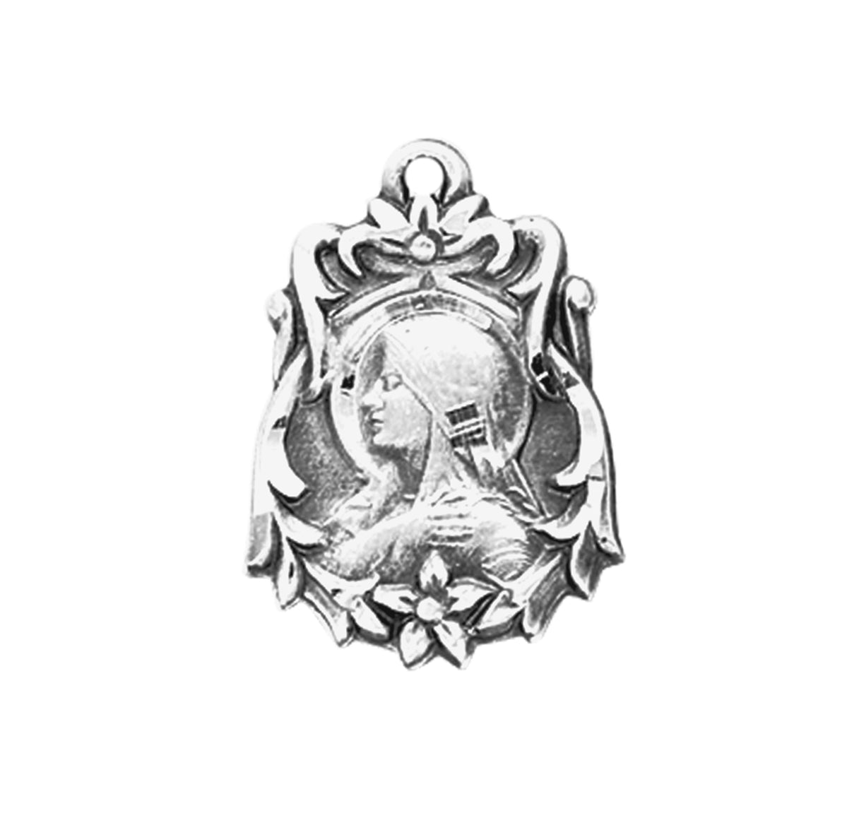 Our Lady of Sorrows Sterling Silver Medal Pendant with Chain | .925 Silver