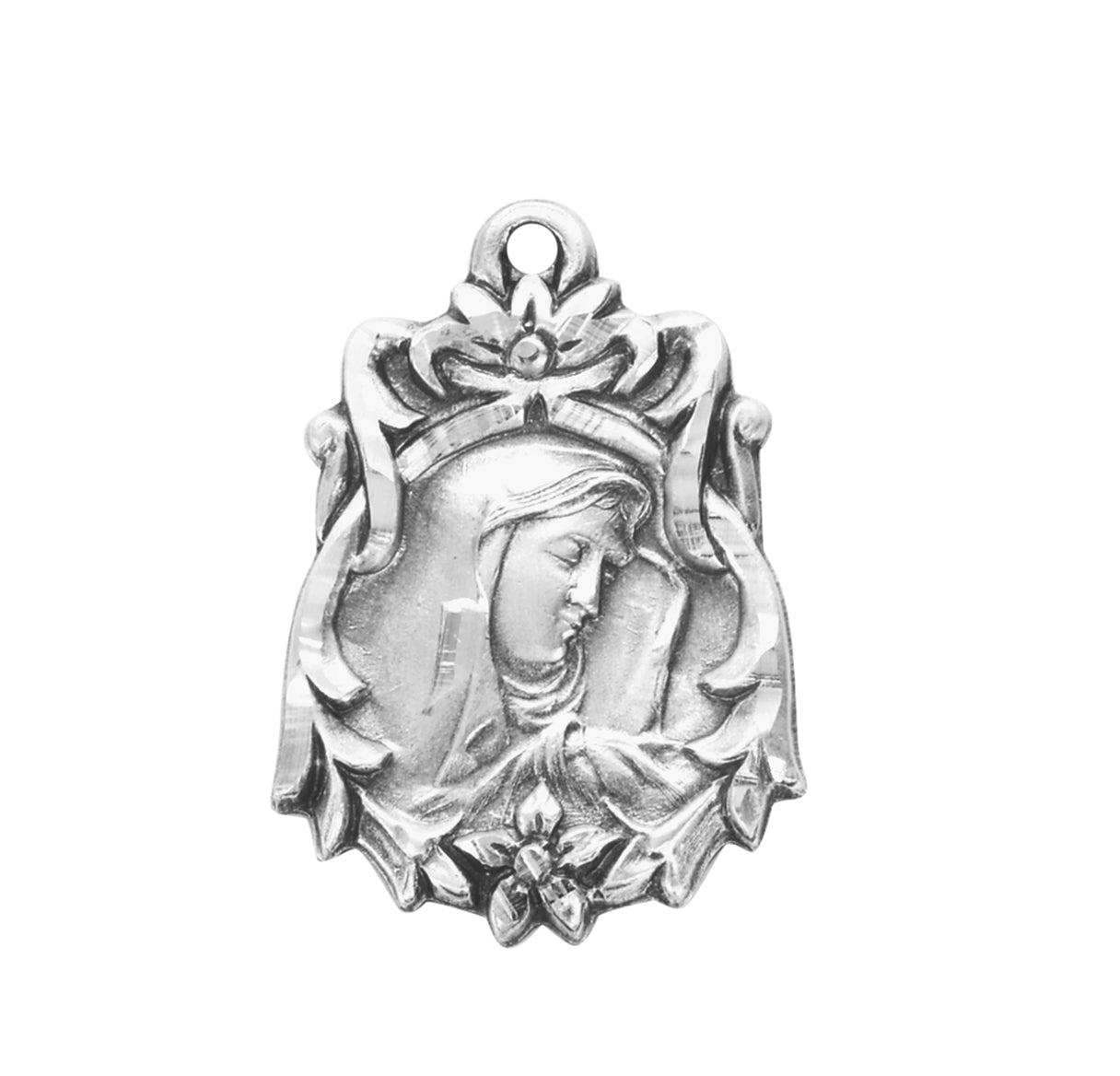 Our Lady of Sorrows Sterling Silver Medal Pendant with Chain | .925 Silver