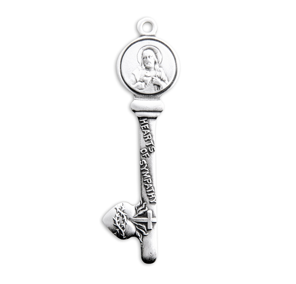 Hearts of Sympathy Sterling Silver Key Necklace | .925 Silver