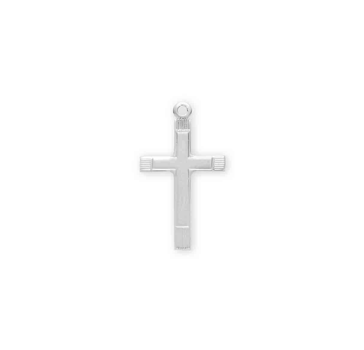 Fancy Sterling Silver Cross Necklace | .925 Silver
