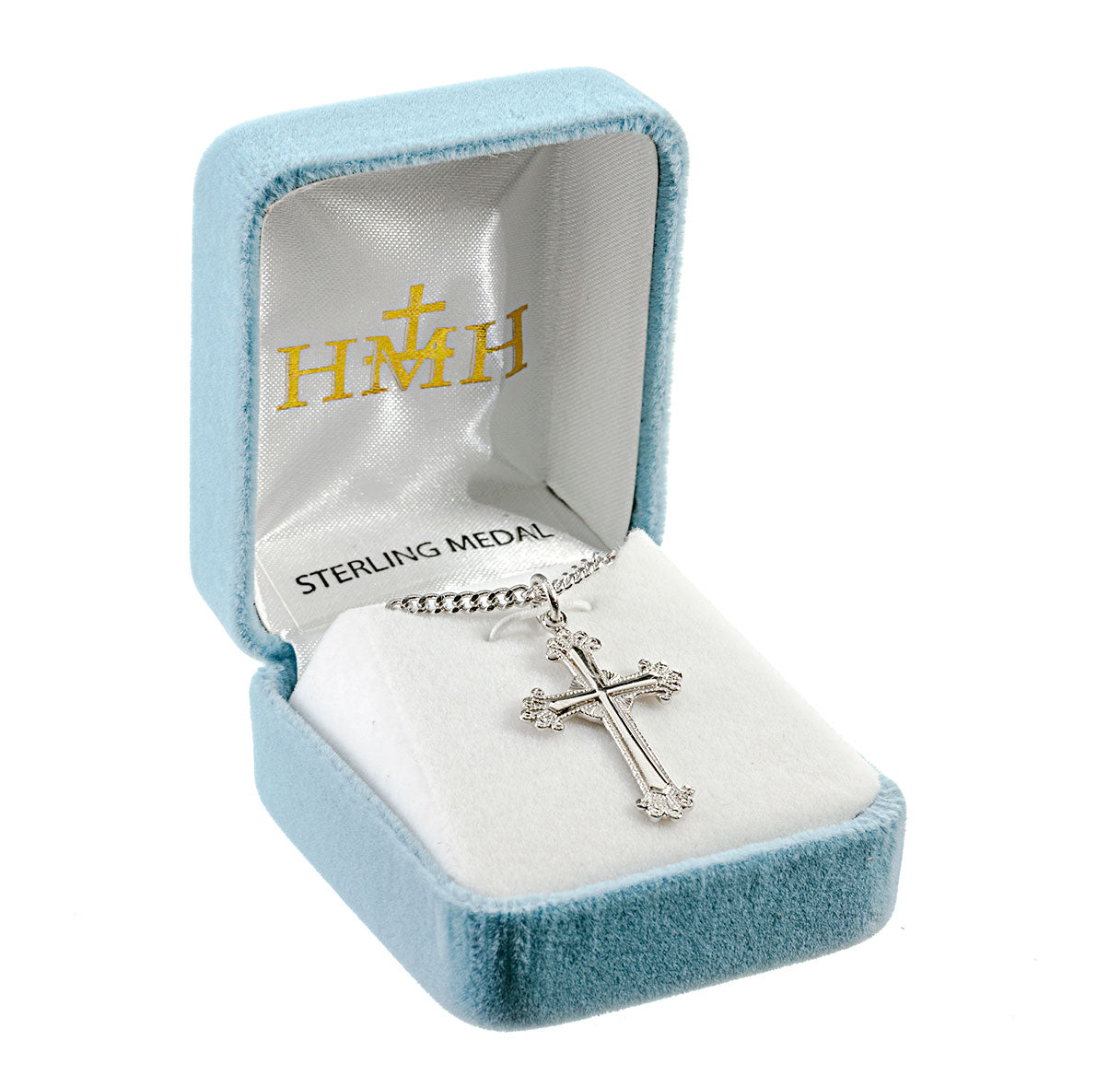 Sterling Silver Fancy Cross Necklace | .925 Silver