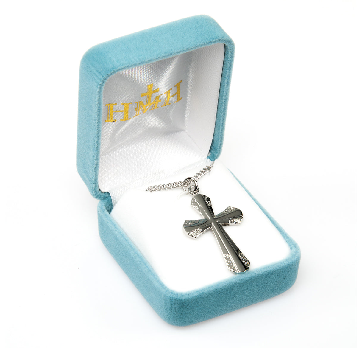 High Polished Sterling Silver Cross within a Cross Necklace | .925 Silver