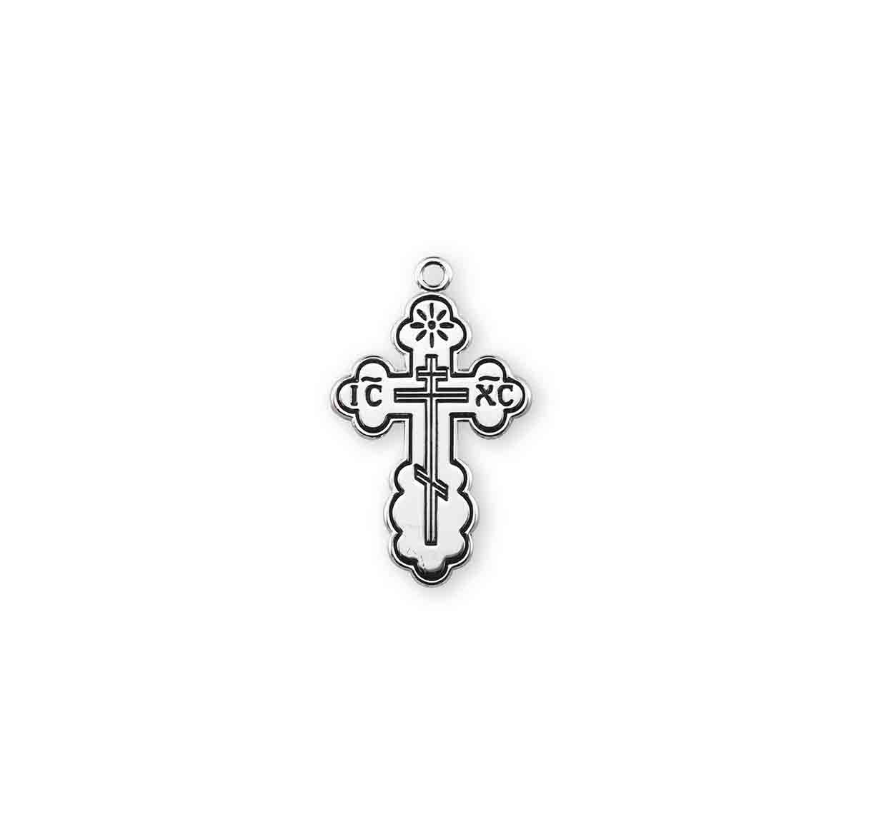 Sterling Silver Byzantine Cross Necklace | .925 Silver